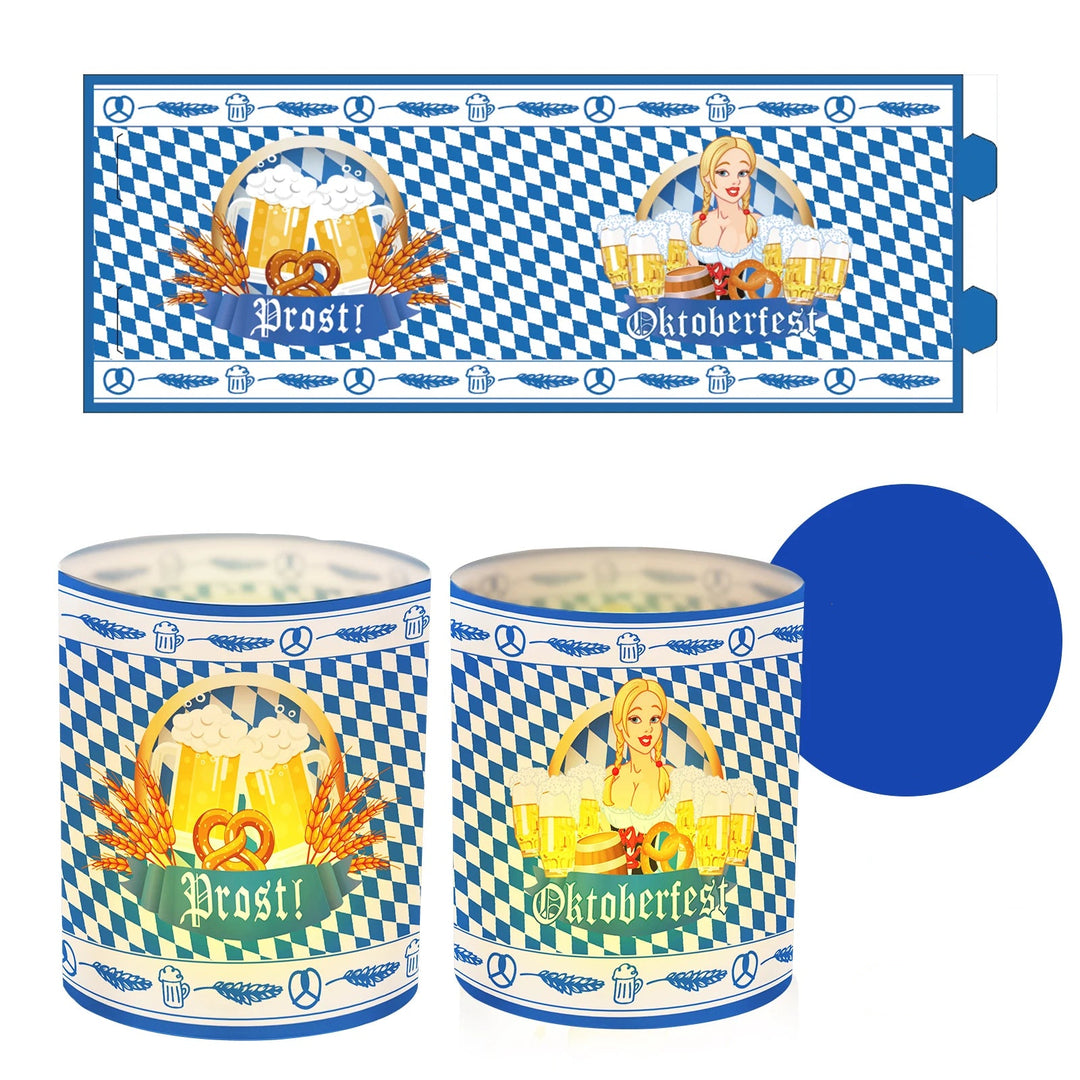 Tisch-Laternen Set im Oktoberfest-Design (12 Stück, 1+1 gratis) – LampenFreude Oktoberfest 2025