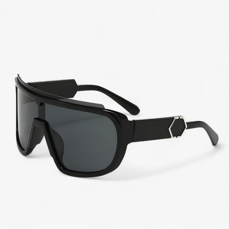 Oversized Monoblock Wraparound Sonnenbrille – Auron