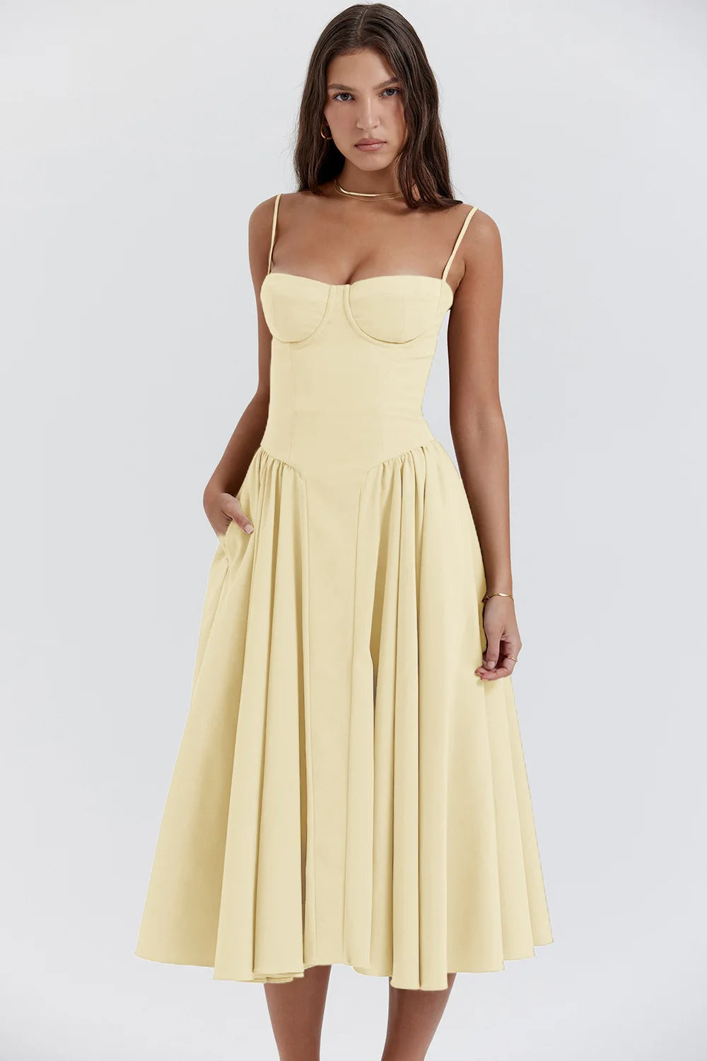 Sommerkleid mit Sweetheart-Ausschnitt – Elvira