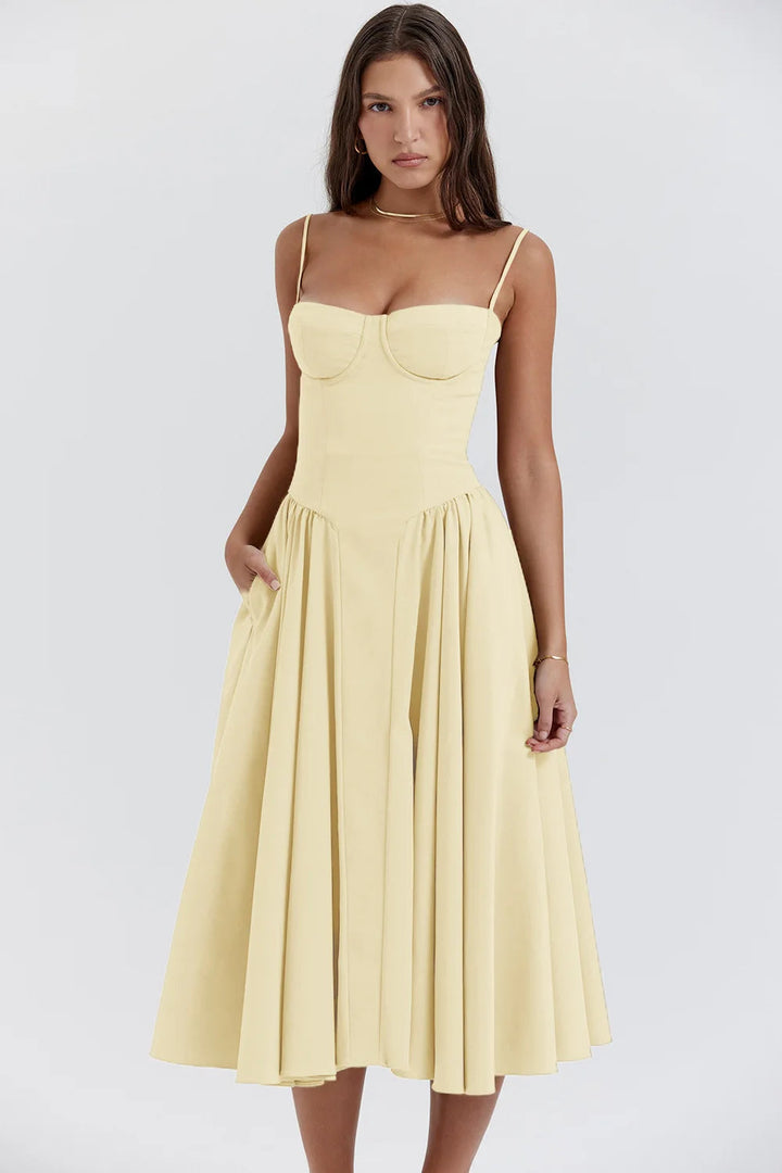 Sommerkleid mit Sweetheart-Ausschnitt – Elvira