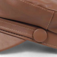 Oktagonale Damen Schiebermütze aus PU-Leder – Herbstzauber Valence