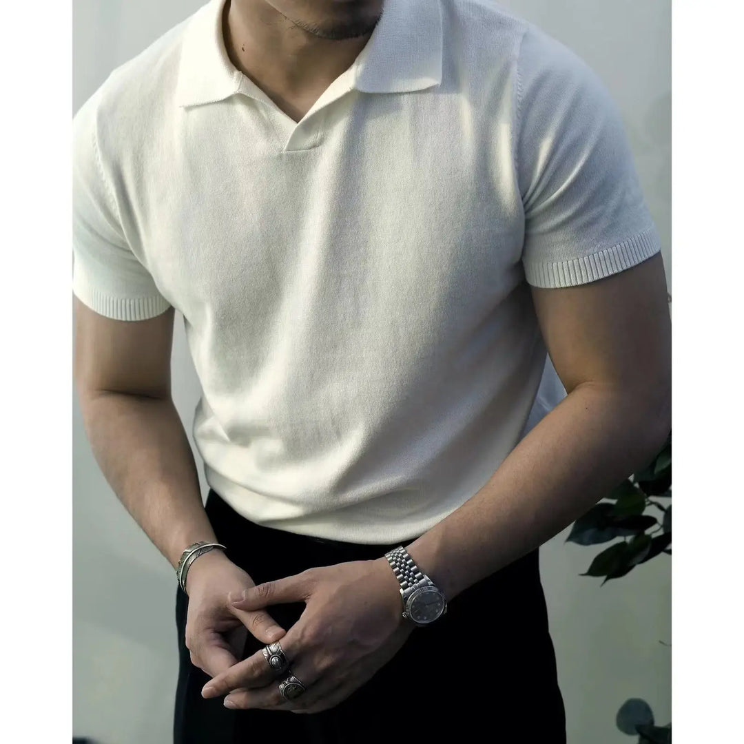 Slim Fit Herren-Poloshirt mit Reißverschluss – Fabrizio