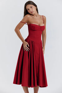 Sommerkleid mit Sweetheart-Ausschnitt – Elvira