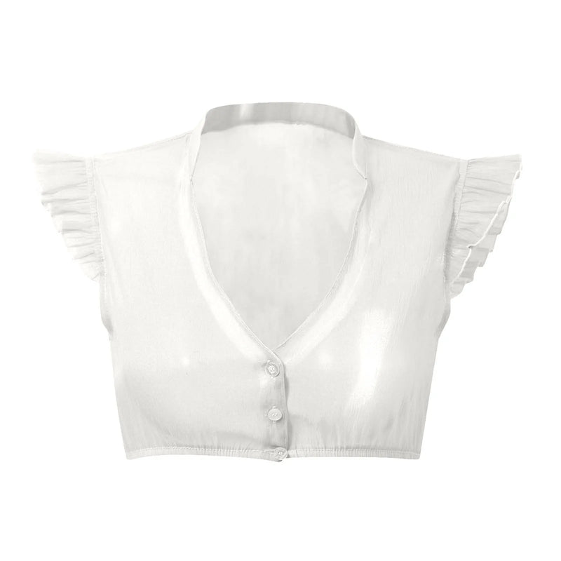 Dirndl Bluse mit Volantärmeln – Leni Oktoberfest 2025