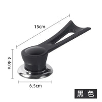 Schwarzer Topfdeckelhalter aus Kunststoff, 15 cm, Küchenzubehör, platzsparend.