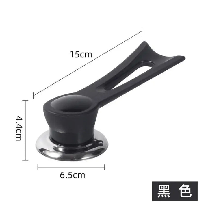 Schwarzer Topfdeckelhalter aus Kunststoff, 15 cm, Küchenzubehör, platzsparend.