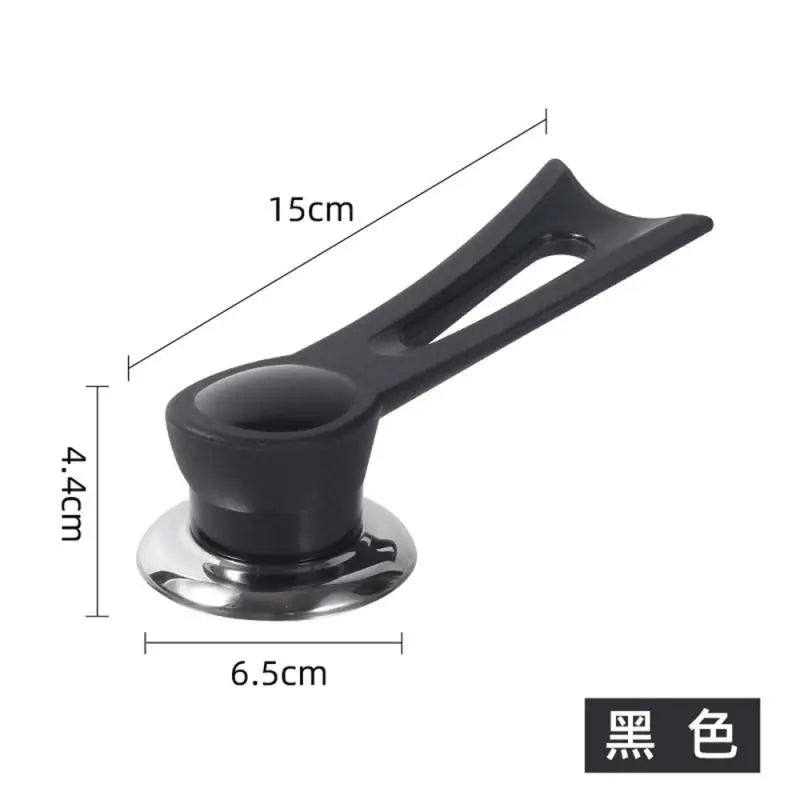 Schwarzer Topfdeckelhalter aus Kunststoff, 15 cm, Küchenzubehör, platzsparend.