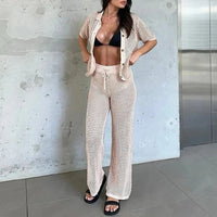 Luftiges & Stylisches Sommer-Set mit Cut-Outs und langer Hose für Damen – Liora