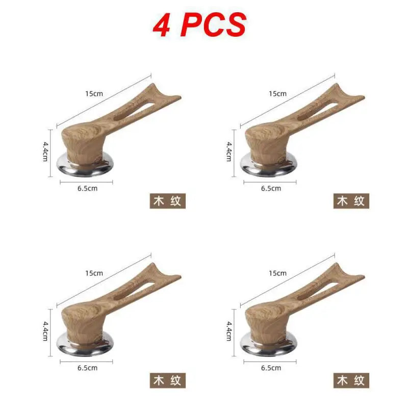 4 Stück Holzoptik Türgriffe, 15cm, ergonomisch, modern, langlebig, für Schränke und Türen.