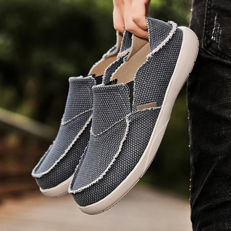 Leichte Canvas-Slipper für Herren | Atmungsaktive Herbst-Espadrilles - Niko