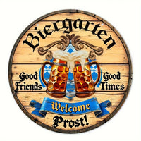 Metallisches Wandschild „Biergarten Prost“ – ProstSchild Oktoberfest 2025