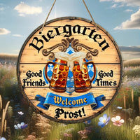 Metallisches Wandschild „Biergarten Prost“ – ProstSchild Oktoberfest 2025