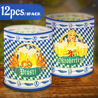 Tisch-Laternen Set im Oktoberfest-Design (12 Stück, 1+1 gratis) – LampenFreude Oktoberfest 2025