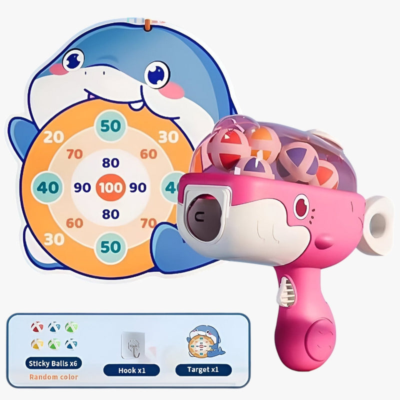 KlebeBall-Set Walfisch – Sicherer Schießspaß für Kinder drinnen & draußen