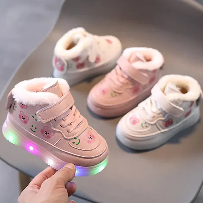 Herbstleuchtende Kinder-LED-Sneaker mit Komfortsohle – HerbstGlimmerStep