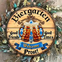 Metallisches Wandschild „Biergarten Prost“ – ProstSchild Oktoberfest 2025