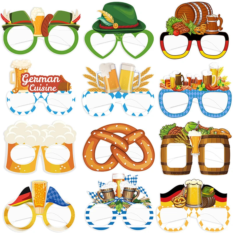 Fotobrillen Set (12 Stück)  – GaudiGläser Oktoberfest 2025