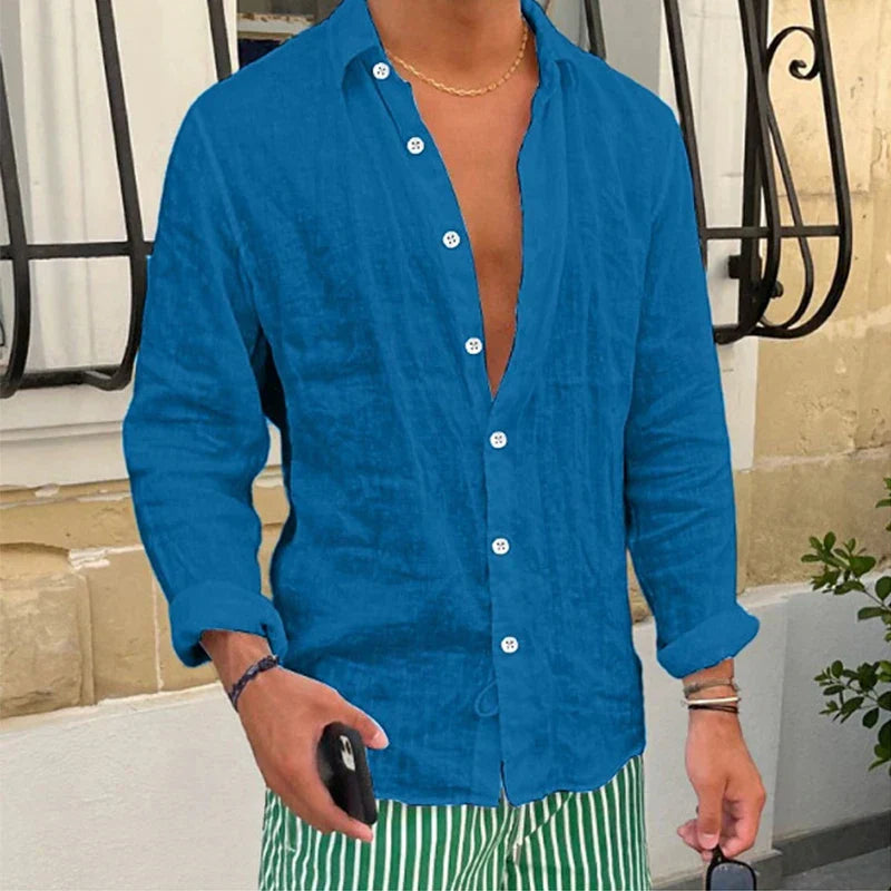 Atmungsaktiv & Locker Geschnittenes Sommerhemd für Herren – Taro