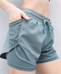 Atmungsaktiv & Schnell trocknend High-Waist Fitnessshorts Damen – Mira