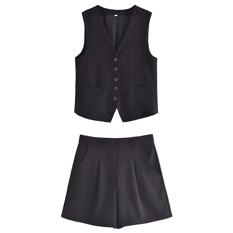 Zweiteiliges Sommeroutfit mit Vintage-Top – Amaya