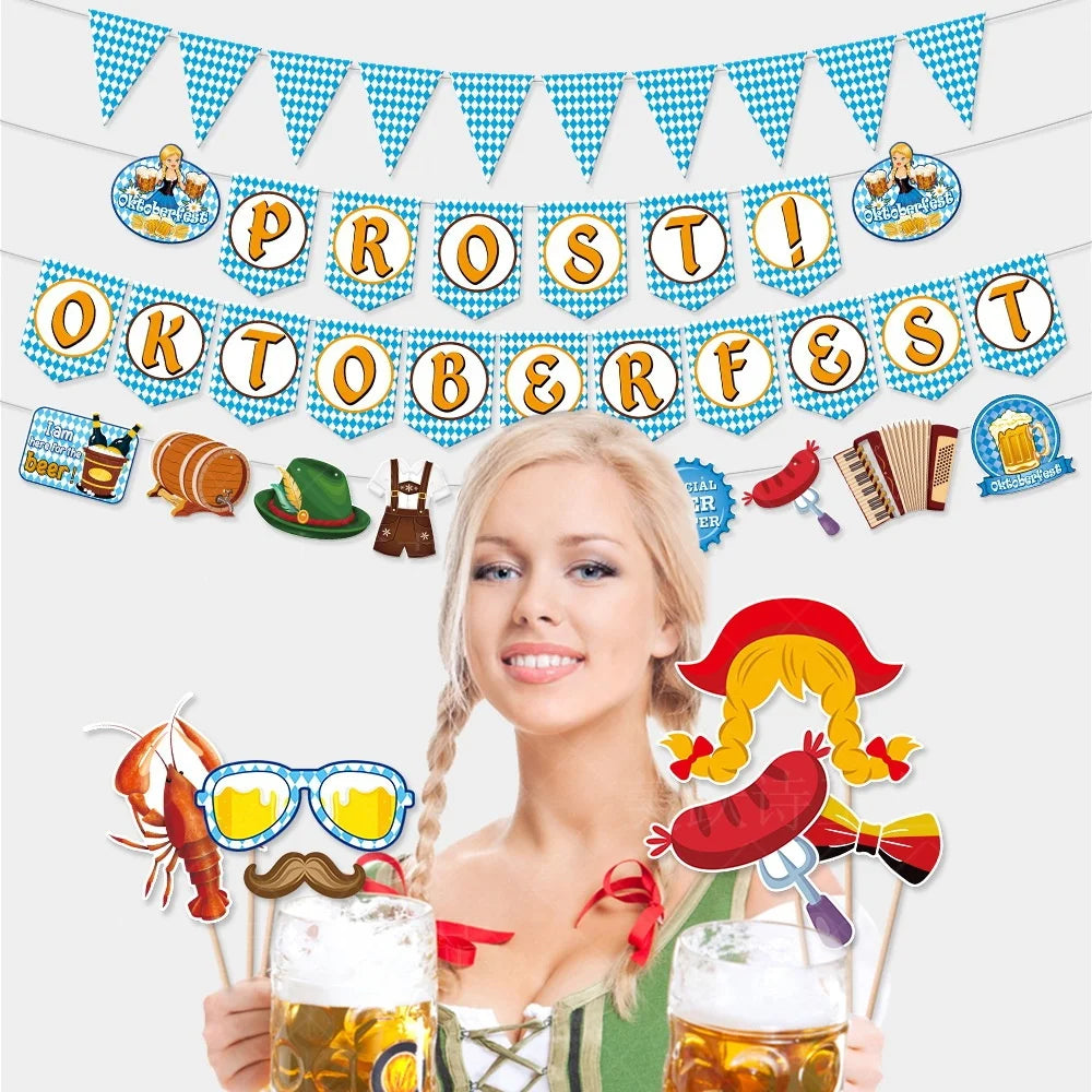 Papier-Wimpelgirlande im Oktoberfest-Design – WimpelFreude Oktoberfest 2025