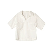 Luftig & Zeitlos Kurzarm Leinenbluse Damen V-Ausschnitt – Milena