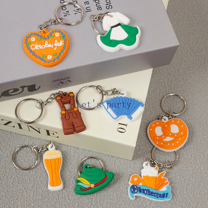 Schlüsselanhänger Set „Oktoberfest“ (8 Motive, 1+1 Gratis) – WiesnGlück Oktoberfest 2025
