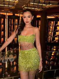 Pailletten-Tassel Bikini Set – Riviera