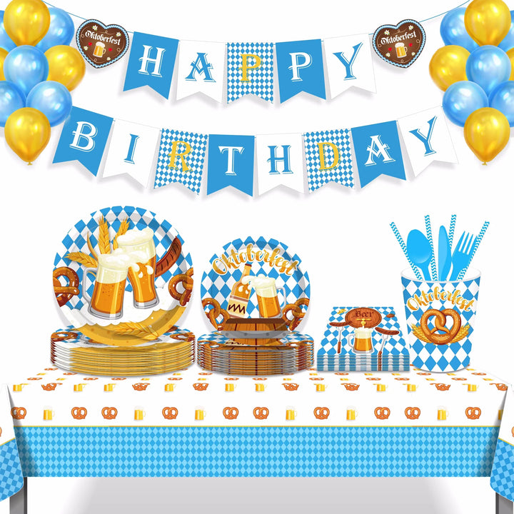 Einweg-Partygeschirr Set im Oktoberfest-Design – WeizenFreude Oktoberfest 2025