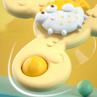 Farbenfrohes Baby-Drehrädchen mit Saugnapf – DrehSpaß Mini