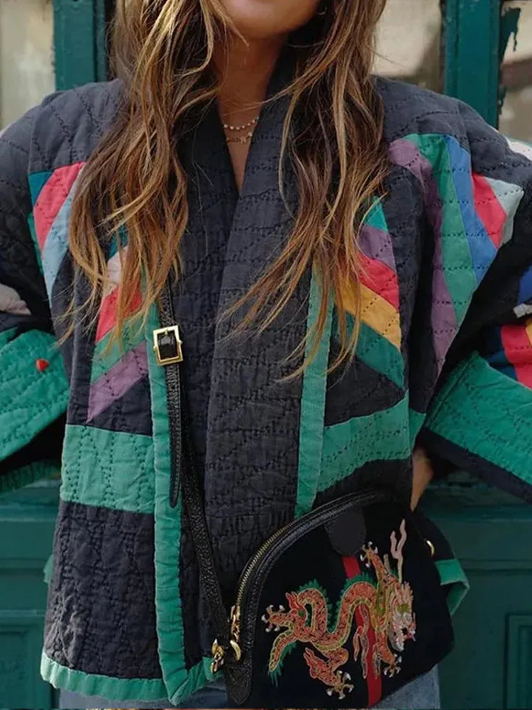 Gestreifte Damenjacke für den Herbst – Amélie