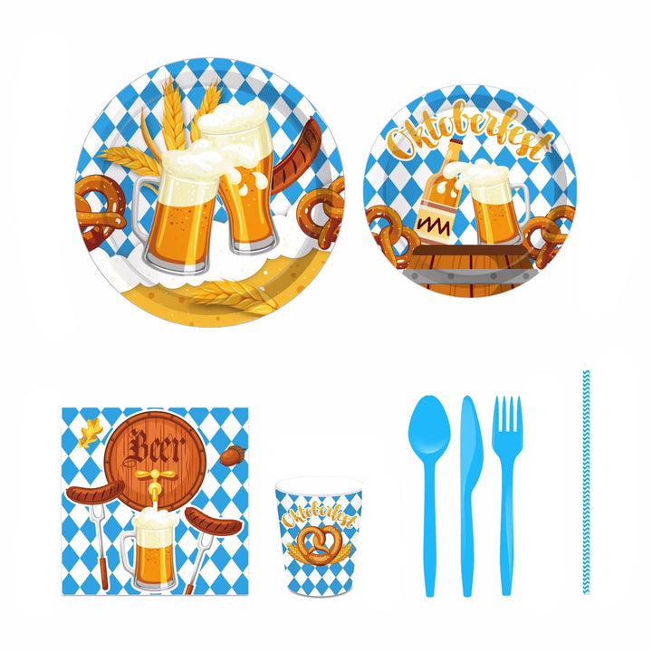 Einweg-Partygeschirr Set im Oktoberfest-Design – WeizenFreude Oktoberfest 2025