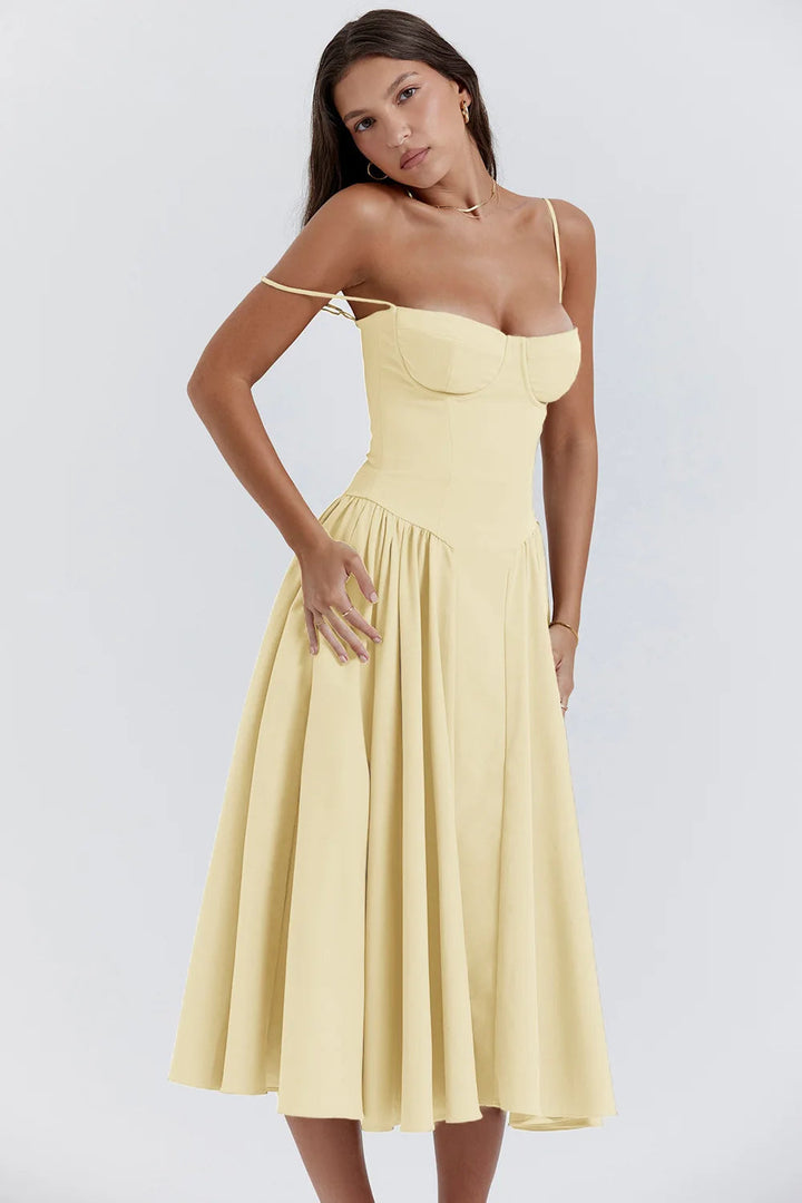Sommerkleid mit Sweetheart-Ausschnitt – Elvira