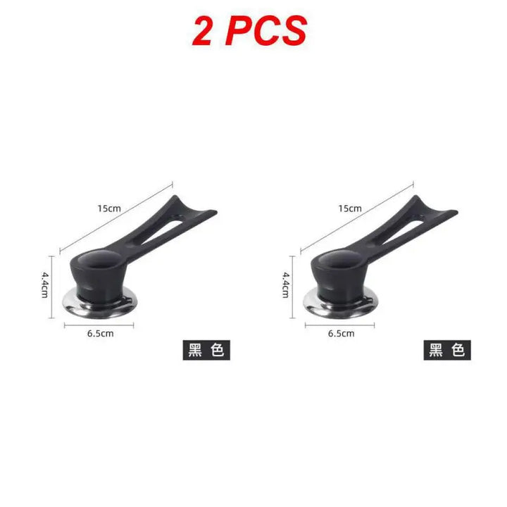 2 schwarze Türstopper aus Gummi, 15 cm, rutschfest, robust, 2er-Set, Türhalterung.