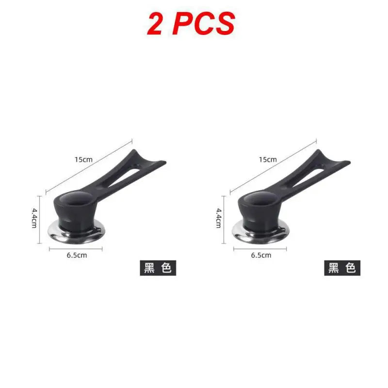 2 schwarze Türstopper aus Gummi, 15 cm, rutschfest, robust, 2er-Set, Türhalterung.