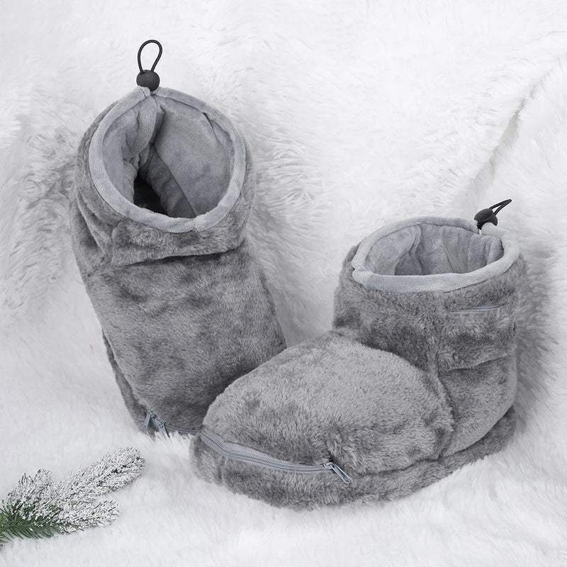 Elektrische USB-Pantoffeln mit Plüschfutter – WarmFeet