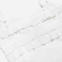 Stilvolles Besticktes Camisole Maxikleid in Weiß – Alina