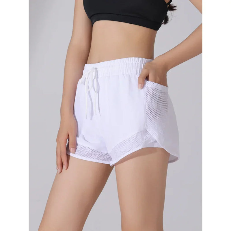 Atmungsaktiv & Schnell trocknend High-Waist Fitnessshorts Damen – Mira
