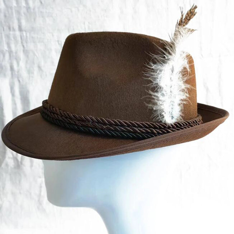 Bayerischer Filzhut mit Feder (Unisex) – TrachtenHut Oktoberfest 2025