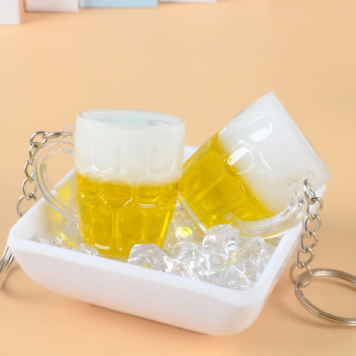 Bierglas Schlüsselanhänger Set – ProstGlück Oktoberfest 2025 (4er-Set)