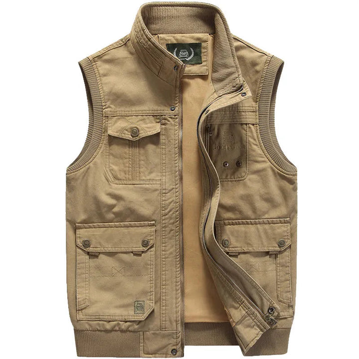 Herbstliche Vintage Outdoor-Weste mit Praktischen Taschen für Herren – Elias