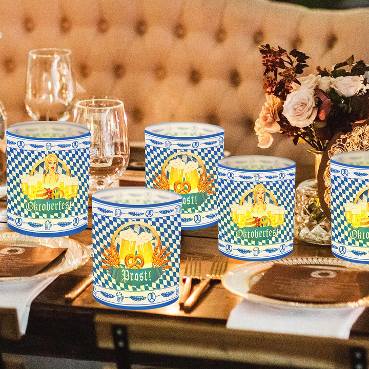 Tisch-Laternen Set im Oktoberfest-Design (12 Stück, 1+1 gratis) – LampenFreude Oktoberfest 2025