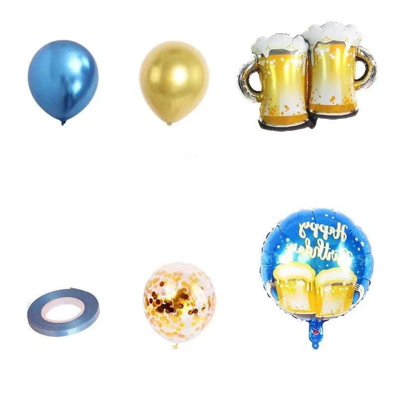 Ballon-Set im Bierkrug-Design (16-teilig) – ProstBallon Oktoberfest 2025