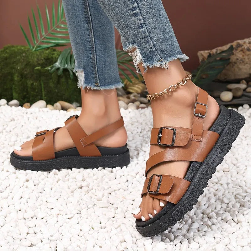 Bequeme vegane Sandalen für Senioren mit rutschfester Sohle – Caitlyn