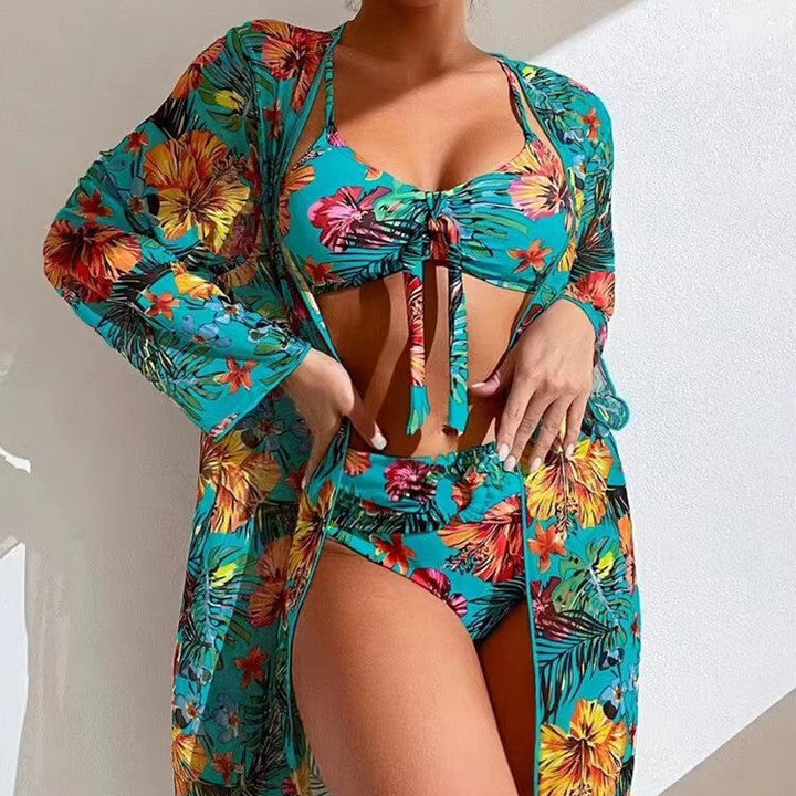 Bikiniset mit Hohem Bund und Cover-up – Amira