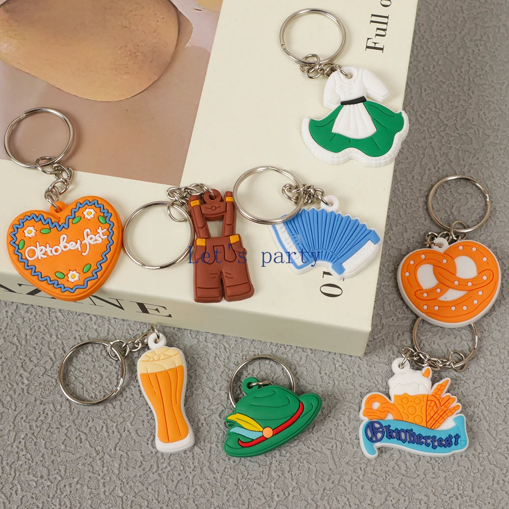 Schlüsselanhänger Set „Oktoberfest“ (8 Motive, 1+1 Gratis) – WiesnGlück Oktoberfest 2025