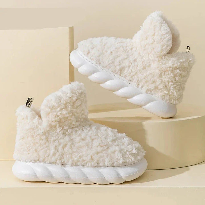 Warme Damen Hausschuhe aus Baumwolle & Plüsch – CozySteps