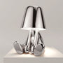 Silberne Tischlampe in Hasenform, modernes Design, Metall, Wohnzimmerbeleuchtung, Dekoration.