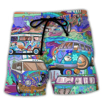 Herren Schwimmshorts mit Graffiti-Print – NovaBay