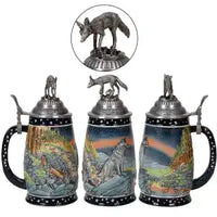 Bierkrug mit Relief & Zinndeckel (0,8 L) – BavariaKrug Oktoberfest 2025